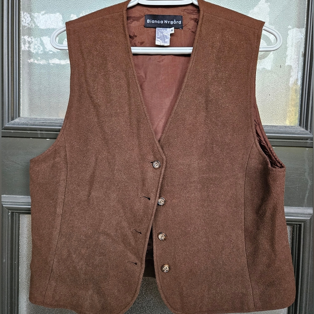 Brown Bianca Nygård Vest in size S